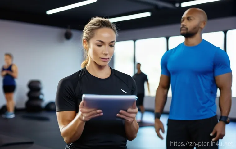 퍼스널트레이너로서의 장기적인 커리어 플랜 - **A dynamic and professional female personal trainer in her late 20s to early 30s, with a warm and e...