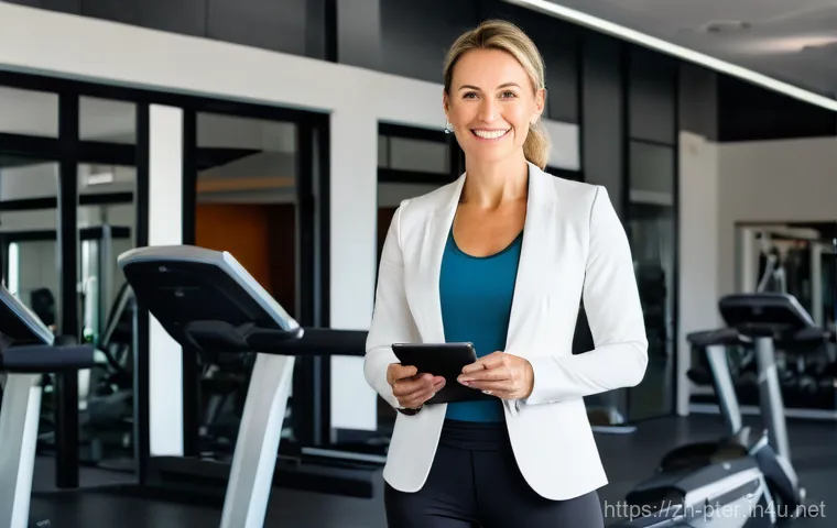 퍼스널트레이너 고객 데이터 관리법 - **Prompt:** A male fitness coach, in his mid-30s, wearing a clean, fitted polo shirt and athletic pa... 퍼스널트레이너 고객 데이터 관리법 - **Prompt:** A male fitness coach, in his mid-30s, wearing a clean, fitted polo shirt and athletic pa...