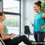 퍼스널트레이너 고객 대상 특화 프로그램 개발 - **Prompt:** A compassionate female personal trainer in her late 20s, wearing modest, form-fitting at...